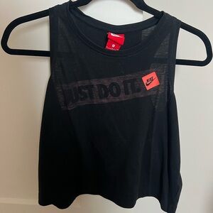Nike Women's Black Crop Tank Top